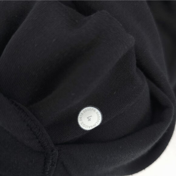 LULULEMON Black Coast Easy Wrap Black Jacket Asymmetrical Zip Thumbholes Size 4 - Picture 8 of 8